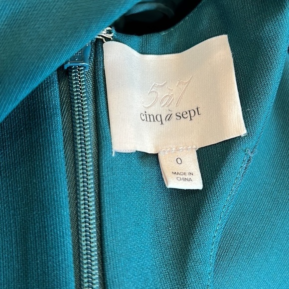 Cinq a Sept Juno Cutout Mini Dress in Teal Size 0 - Picture 8 of 11